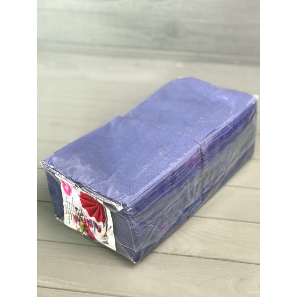 Двошарові серветки сині БС09