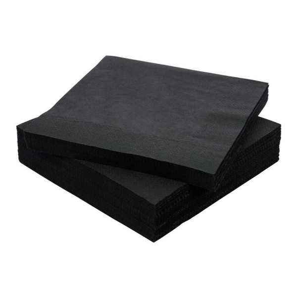 Двошарові серветки чорні БС14