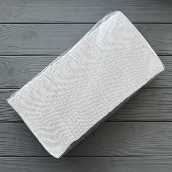 Серветка столова 1 шарова 30х30см Біла 1/8 складання 300шт/уп|5уп/ящ CP3