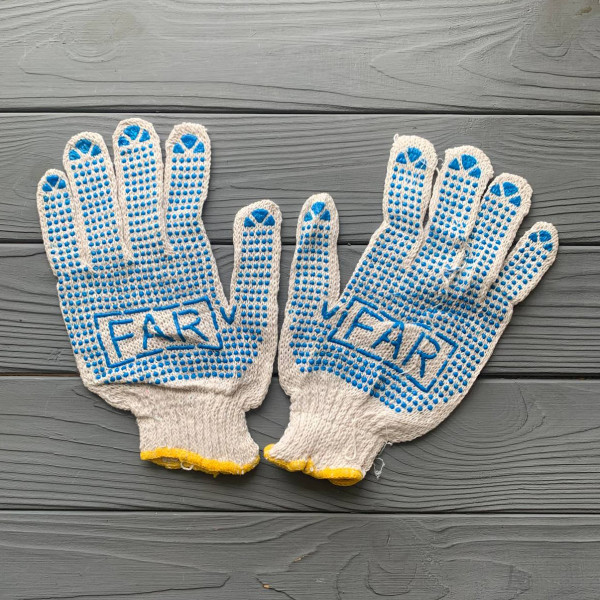 Перчатки рабочие белые ПРБ01 (12пар/уп)