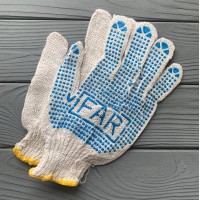 Перчатки робочі білі ПРБ01 (12пар/уп)