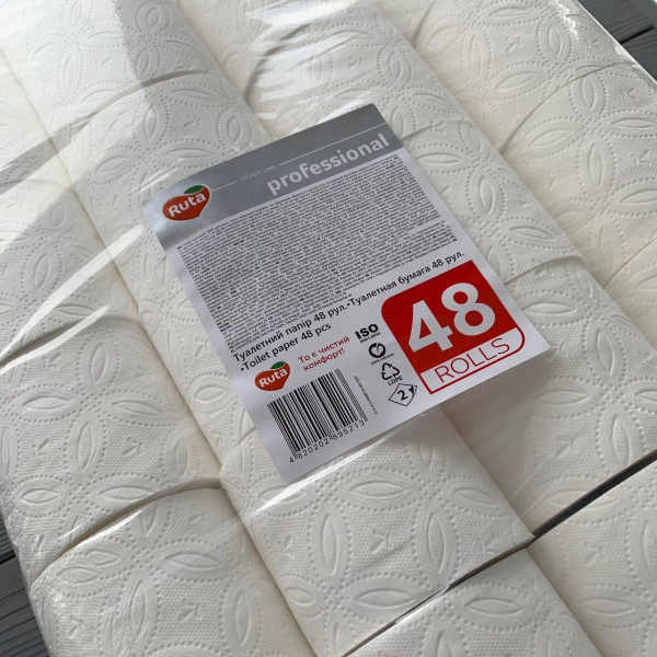 Папір туалетний ПП 2шар білий (48рул/уп)