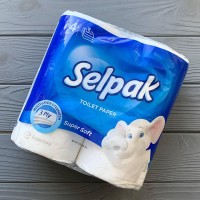 Туалетний папір Селпак білий 4шт