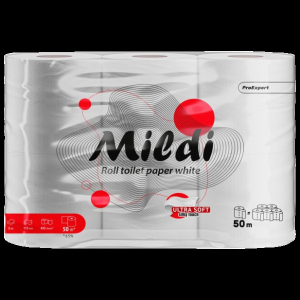 Папір туалетний "Mildi Pro Expert" целюлоза 2шар. (6шт/уп)(ТБ-10)