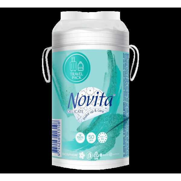 Диски ватні косметичні NOVITA Delicate (50шт/уп|48шт/ящ) 41102013(41102013)