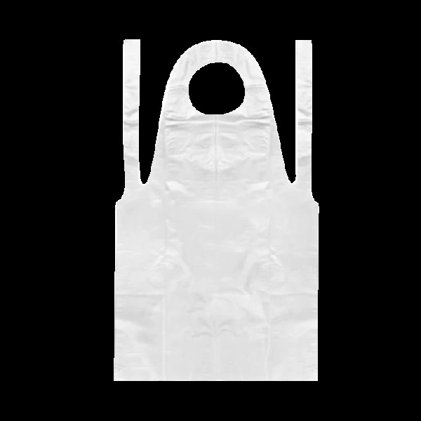 Фартук поліетиленовий одноразовий білий PRO Стандарт 15мкм 100шт/уп(58770383)