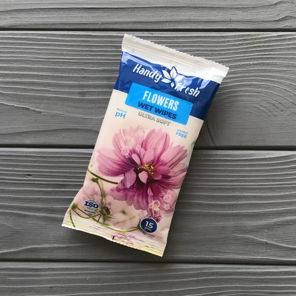 Волога серветка а-15 flowers"HANDY FRESH"