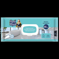 Серветки вологі господарчі Антибактеріальні для дому з клапаном (48шт/уп|12уп/ящ) 42401100(42401100)