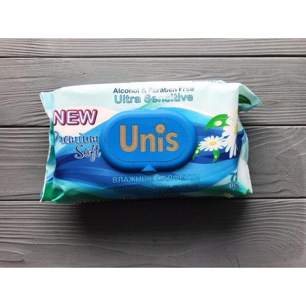 Влажные салфетки Unis 72 шт