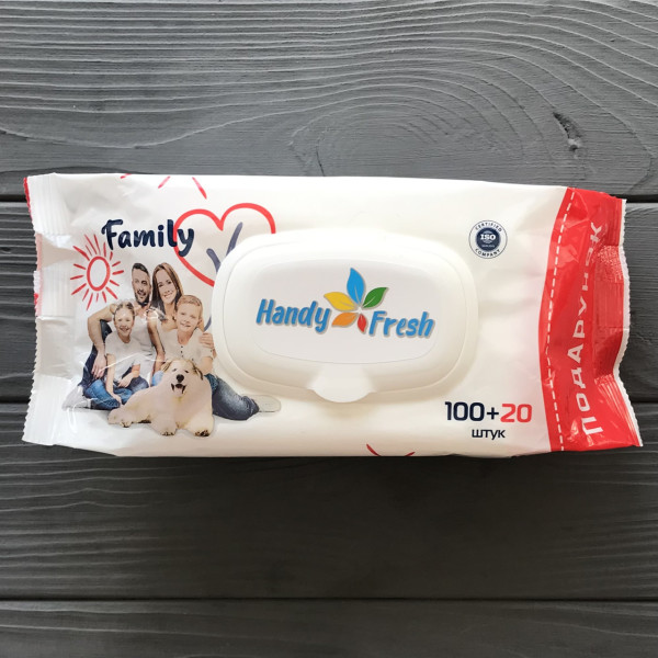 Волога серветка а-100+20 Family "HANDY FRESH"