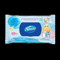 Вологий туалетний папір дитячій Smile (44шт/уп|18уп/ящ) 42100112(42100112)