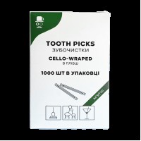 Зубочистки м'ятні в індивідуальній упаковці (1000шт/уп|50уп/ящ) ЗБМ