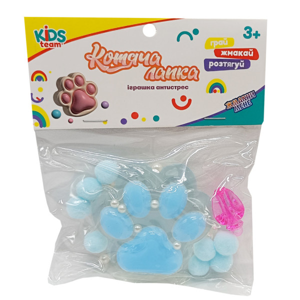 Антистресс Сквиш "Мягкие кошачьи лапки" CKS-FB-60971_3 блакитна(CKS-FB-60971_3)