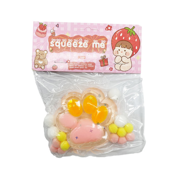 Антистресс Сквиш "Мягкие кошачьи лапки" KG-810(Pink-Orange) 7 см