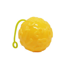 М'яч дитячий MS 4286(Yellow) 7,5 см, текстурний, пискавка, мерехтить (MS 4286(Yellow))