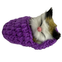 Дитячий антистрес "Котик спить у в'язаній тапочці" MM418(Violet) (MM418(Violet))