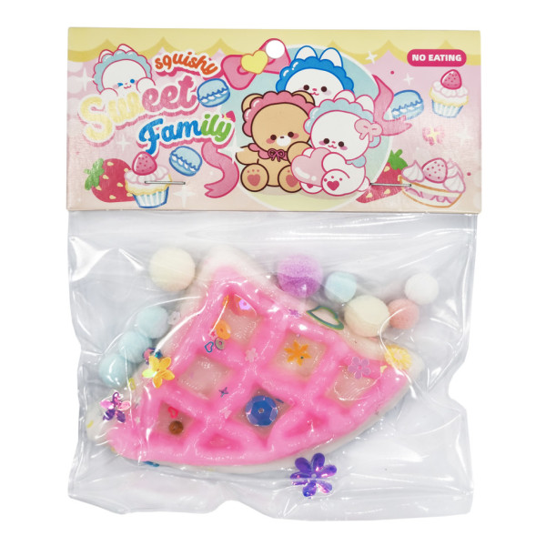 Антистрес Сквіш "М'які Віденські вафлі" SKWT-205(Pink) трикутні (SKWT-205(Pink))