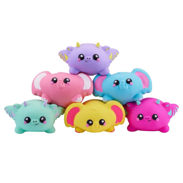 Коллекционная игрушка-антистресс "Слон Баблз" Smooshzees 08232 серии "Snugzees"(08232)