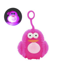 Іграшка-антистрес їжачок "Пінгвін" MS 3575(Pink) блимає, 7 см (MS 3575(Pink))