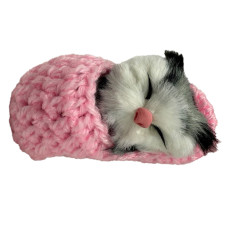 Дитячий антистрес "Котик спить у в'язаній тапочці" MM418(Pink)    (MM418(Pink))