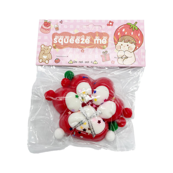 Антистресс Сквиш "Мягкие кошачьи лапки" KG-810(Red-White) 7 см