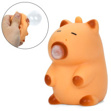 Дитяча іграшка-надувашка "Капібара з жуйкою" MS 4736, 7 см (MS 4736)