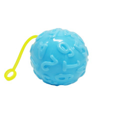 М'яч дитячий MS 4286(Blue) 7,5 см, текстурний, пискавка, мерехтить (MS 4286(Blue))