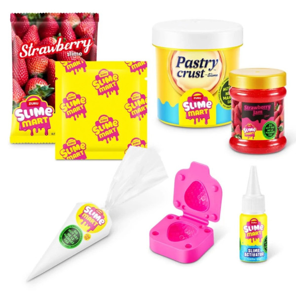 Игровой набор со слаймами "Клубничный чизкейк" Slime Mart 15901A серии "Shopping Bag"(15901A)