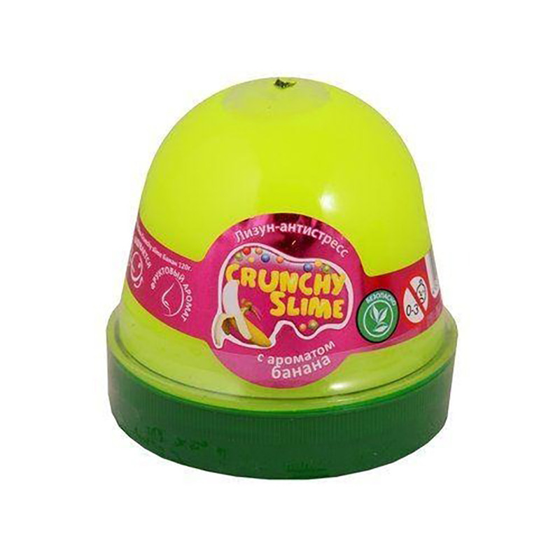 Лизун-антистресс TM Mr.Boo Crunchy slime 80089 Банан 120 г