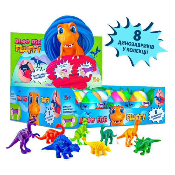 Флаффи-лизун в яйце DINO EGG с динозавриком 140мл 80091(80091)