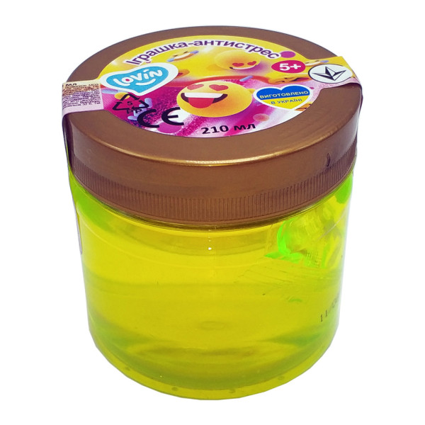 Игрушка-антистресс 210 мл Slime time ТМ Lovin 80142 Желтый(80142(Yellow))