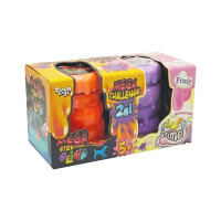 В'язка маса 2 в 1 "Mega Stretch Slime" та "Fluffy Slime" FLS-03-01U Помаранчевий-фіолетовий (FLS-03-01U(Orange-Violet))