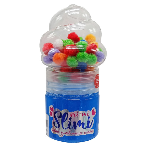 Іграшка-антистрес Слайм Mi-mi Slimi 71827ST(Light-Blue) з помпонами (71827ST(Light-Blue))
