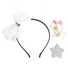 Дитячий набір "Принцеса" 0105-036-4 обруч, резинка, затискач (0105-036-4)