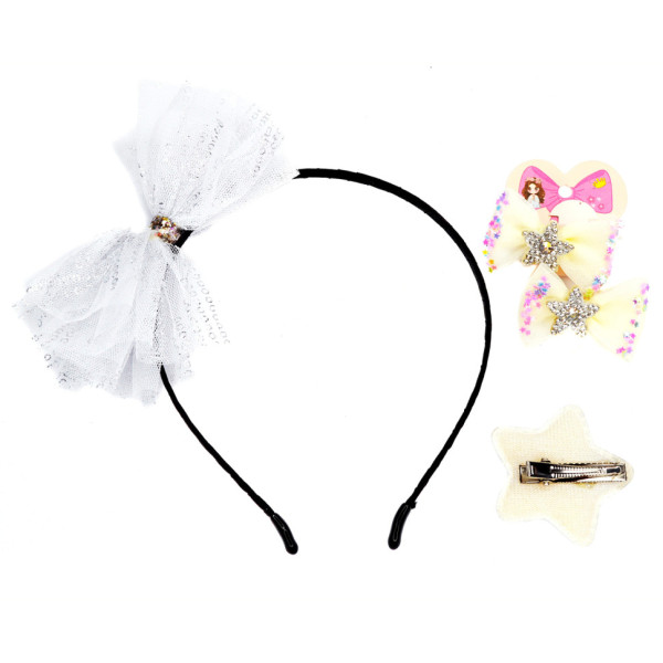 Дитячий набір "Принцеса" 0105-036-4 обруч, резинка, затискач (0105-036-4)