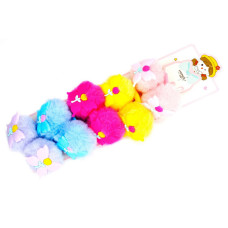 Резинка для волосся дитяча "Кульки з метеликами" 0108-409, 10 штук (0108-409)