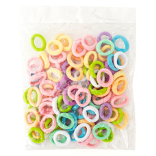 Резинки для волосся "Пастель-3" 0307-1086-3 мікрофібра, 100 шт (0307-1086-3)