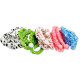 Набір резинок для волосся 0303-1075 різнокольорові, 20 штук, з намистиною (0303-1075)
