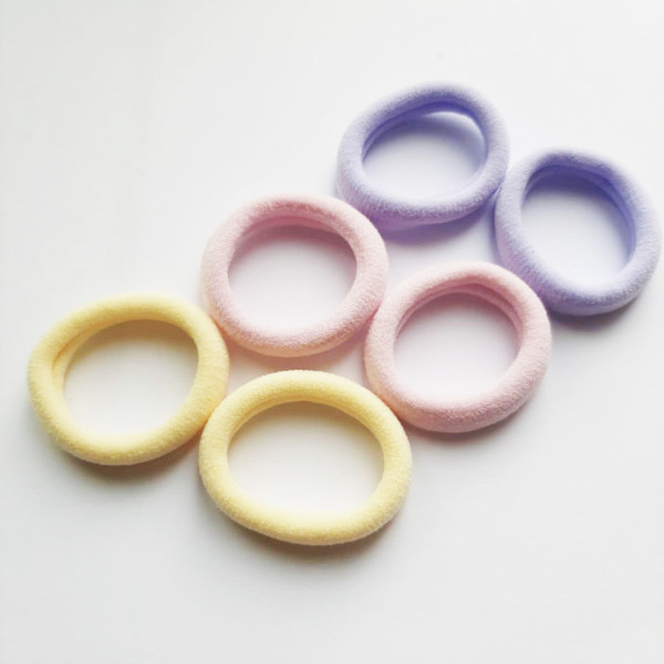 Набір резинок для волосся 0108-426, 6 штук в комплекті, пастельні (0108-426)