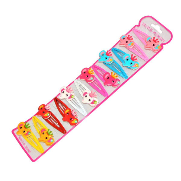 Затискач дитячий для волосся "Слоники" 0109-061-2, 12 шт (0109-061-2)