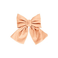Дитяча зачіпка-бант 0901-191-15 еко-шкіра, персиковий (0901-191-15)