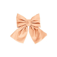 Дитяча зачіпка-бант 0901-191-15 еко-шкіра, персиковий (0901-191-15)