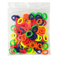 Резинки для волосся "Яскраві" 0307-1086-2 мікрофібра, 100 шт (0307-1086-2)