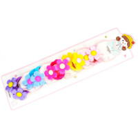 Резинка для волосся дитяча "Квіточки" 0108-411, 10 штук (0108-411)