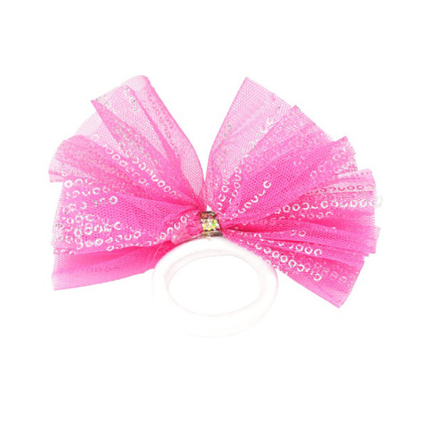 Дитячі резинки для волосся "Бантик фатиновий" 0302-876, 6 шт (0302-876)