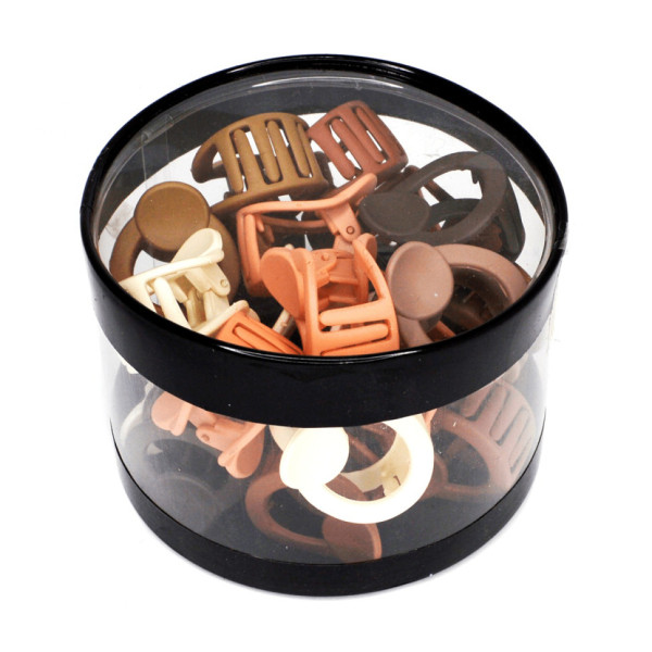 Набір крабиків для волосся матовий-S-14 0403-1025, 24 шт (0403-1025)