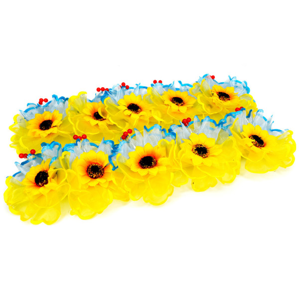 Набір для дівчаток Бантики патріотичні з соняшником 0108-380, 10 шт (0108-380)