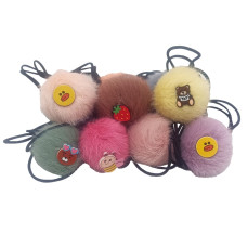 Дитяча резинка для волосся "Хутряні Кульки" 0108-724, 10 штук (0108-724)