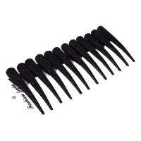 Затискач дитячий для волосся "чорна класика" 1100-230, 12 штук (1100-230)