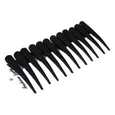 Затискач дитячий для волосся "чорна класика" 1100-230, 12 штук (1100-230)